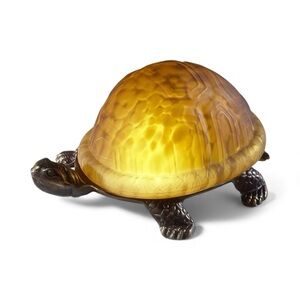 NEW VINTAGE Amber Turtle Lamp by Dale Tiffany Artisan Glass